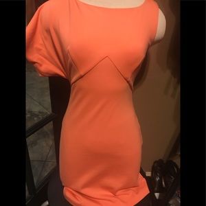 One shoulder sleeve bebe dress NWT